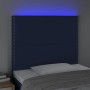 Cabecero con luces LED tela azul 100x5x118/128 cm de vidaXL, Cabeceros y pies de cama - Ref: Foro24-3122280, Precio: 55,95 €,...