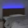 Headboard with LED in dark brown fabric 100x5x78/88 cm by vidaXL, Headboards and footboards - Ref: Foro24-3122039, Price: 40,...