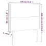 Kopfteil mit LED-Lichtern aus blauem Stoff, 100 x 5 x 118/128 cm von vidaXL, Kopf- und Fußteile - Ref: Foro24-3122280, Preis:...