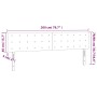 Cabecero con LED de terciopelo rosa 200x5x78/88 cm de vidaXL, Cabeceros y pies de cama - Ref: Foro24-3122117, Precio: 70,03 €...