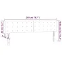 Pink velvet headboard with LED 200x5x78/88 cm by vidaXL, Headboards and footboards - Ref: Foro24-3122117, Price: 69,80 €, Dis...