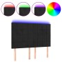 Cabecero con luces LED terciopelo negro 144x5x118/128 cm de vidaXL, Cabeceros y pies de cama - Ref: Foro24-3122474, Precio: 9...
