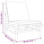 Set de muebles de jardín 5 piezas bambú y cojines blanco crema de vidaXL, Conjuntos de jardín - Ref: Foro24-3156485, Precio: ...