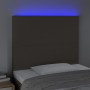 Cabecero con luces LED tela gris taupe 80x5x118/128 cm de vidaXL, Cabeceros y pies de cama - Ref: Foro24-3122122, Precio: 74,...