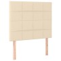 Cabecero con luces LED tela crema 100x5x118/128 cm de vidaXL, Cabeceros y pies de cama - Ref: Foro24-3122419, Precio: 62,06 €...