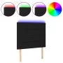 Headboard with LED lights black fabric 80x5x118/128 cm by vidaXL, Headboards and footboards - Ref: Foro24-3122400, Price: 80,...