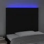 Headboard with LED lights black fabric 80x5x118/128 cm by vidaXL, Headboards and footboards - Ref: Foro24-3122400, Price: 80,...