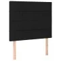 Headboard with LED lights black fabric 80x5x118/128 cm by vidaXL, Headboards and footboards - Ref: Foro24-3122400, Price: 80,...