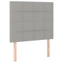 Cabecero con luces LED tela gris claro 100x5x118/128 cm de vidaXL, Cabeceros y pies de cama - Ref: Foro24-3122414, Precio: 67...