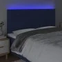 Headboard with LED lights blue fabric 180x5x118/128 cm by vidaXL, Headboards and footboards - Ref: Foro24-3122444, Price: 112...