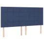 Headboard with LED lights blue fabric 180x5x118/128 cm by vidaXL, Headboards and footboards - Ref: Foro24-3122444, Price: 112...