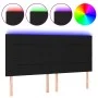 Headboard with LED lights black fabric 180x5x118/128 cm by vidaXL, Headboards and footboards - Ref: Foro24-3122440, Price: 11...
