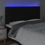 Headboard with LED lights black fabric 180x5x118/128 cm by vidaXL, Headboards and footboards - Ref: Foro24-3122440, Price: 11...