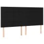 Headboard with LED lights black fabric 180x5x118/128 cm by vidaXL, Headboards and footboards - Ref: Foro24-3122440, Price: 11...