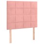 Cabecero con luces LED terciopelo rosa 90x5x118/128 cm de vidaXL, Cabeceros y pies de cama - Ref: Foro24-3122465, Precio: 62,...