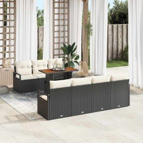 Conjunto de sofá de jardín 8 pcs Negro Poliratán en Sofás de exterior | Comprar online en Foru.es