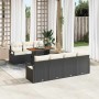 Conjunto de sofá de jardín 8 pcs Negro Poliratán en Sofás de exterior | Comprar online en Foru.es