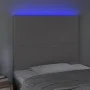 Cabecero con luces LED cuero sintético gris 90x5x118/128 cm de vidaXL, Cabeceros y pies de cama - Ref: Foro24-3122226, Precio...