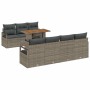 Conjunto de sofá de jardín 8 pcs Gris Poliratán en Sofás de exterior | Comprar online en Foru.es