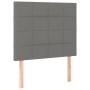 Cabecero con luces LED tela gris oscuro 100x5x118/128 cm de vidaXL, Cabeceros y pies de cama - Ref: Foro24-3122415, Precio: 7...
