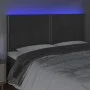 Headboard with LED lights dark gray velvet 200x5x118/128 cm by vidaXL, Headboards and footboards - Ref: Foro24-3122351, Price...
