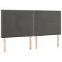 Headboard with LED lights dark gray velvet 200x5x118/128 cm by vidaXL, Headboards and footboards - Ref: Foro24-3122351, Price...