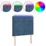 Cabecero con luces LED terciopelo azul oscuro 100x5x118/128 cm de vidaXL, Cabeceros y pies de cama - Ref: Foro24-3122470, Pre...