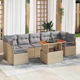 Conjunto de sofá de jardín 8 pcs Beige Poliratán en Sofás de exterior | Comprar online en Foru.es
