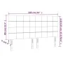 Headboard with LED lights light gray fabric 160x5x118/128 cm by vidaXL, Headboards and footboards - Ref: Foro24-3122430, Pric...