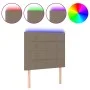 Cabecero con luces LED tela gris taupe 90x5x118/128 cm de vidaXL, Cabeceros y pies de cama - Ref: Foro24-3122410, Precio: 83,...