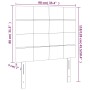 Cabecero con luces LED tela gris taupe 90x5x118/128 cm de vidaXL, Cabeceros y pies de cama - Ref: Foro24-3122410, Precio: 63,...