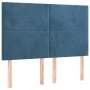 Cabecero con luces LED terciopelo azul oscuro 144x5x118/128 cm de vidaXL, Cabeceros y pies de cama - Ref: Foro24-3122196, Pre...