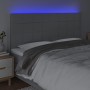Cabecero con luces LED tela gris claro 200x5x118/128 cm de vidaXL, Cabeceros y pies de cama - Ref: Foro24-3122446, Precio: 12...