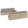 Conjunto de sofá de jardín 9 pcs Beige Poliratán en Sofás de exterior | Comprar online en Foru.es