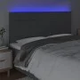 Headboard with LED lights dark gray fabric 160x5x118/128 cm by vidaXL, Headboards and footboards - Ref: Foro24-3122431, Price...