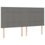 Headboard with LED lights dark gray fabric 160x5x118/128 cm by vidaXL, Headboards and footboards - Ref: Foro24-3122431, Price...