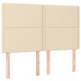 Cabecero con luces LED tela crema 144x5x118/128 cm de vidaXL, Cabeceros y pies de cama - Ref: Foro24-3122287, Precio: 90,36 €...