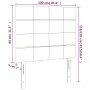 Kopfteil mit LED-Leuchten, hellgrauer Samt, 100 x 5 x 118/128 cm von vidaXL, Kopf- und Fußteile - Ref: Foro24-3122466, Preis:...