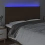 Cabecero con luces LED tela marrón oscuro 180x5x118/128 cm de vidaXL, Cabeceros y pies de cama - Ref: Foro24-3122441, Precio:...