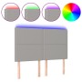 Cabecero con luces LED tela gris claro 144x5x118/128 cm de vidaXL, Cabeceros y pies de cama - Ref: Foro24-3122282, Precio: 91...
