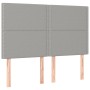 Cabecero con luces LED tela gris claro 144x5x118/128 cm de vidaXL, Cabeceros y pies de cama - Ref: Foro24-3122282, Precio: 91...