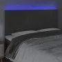 Kopfteil mit LED-Leuchten, dunkelgrauer Samt, 180 x 5 x 118/128 cm von vidaXL, Kopf- und Fußteile - Ref: Foro24-3122205, Prei...