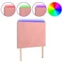 Pink velvet headboard with LED lights 90x5x118/128 cm by vidaXL, Headboards and footboards - Ref: Foro24-3122185, Price: 72,2...