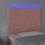 Pink velvet headboard with LED lights 90x5x118/128 cm by vidaXL, Headboards and footboards - Ref: Foro24-3122185, Price: 72,2...