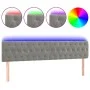Hellgraues Samtkopfteil mit LED 200x7x78/88 cm von vidaXL, Kopf- und Fußteile - Ref: Foro24-3122014, Preis: 86,58 €, Rabatt: %