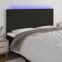 Cabecero con luces LED tela negro 160x5x118/128 cm de vidaXL, Cabeceros y pies de cama - Ref: Foro24-3122152, Precio: 109,57 ...