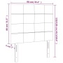 Cabecero con luces LED tela gris claro 90x5x118/128 cm de vidaXL, Cabeceros y pies de cama - Ref: Foro24-3122406, Precio: 63,...