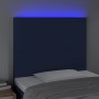 Cabecero con luces LED tela azul 90x5x118/128 cm de vidaXL, Cabeceros y pies de cama - Ref: Foro24-3122132, Precio: 62,93 €, ...
