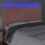 Cabecero con luces LED terciopelo rosa 200x5x118/128 cm de vidaXL, Cabeceros y pies de cama - Ref: Foro24-3122215, Precio: 10...