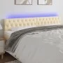 Cream fabric headboard with LED 200x7x78/88 cm by vidaXL, Headboards and footboards - Ref: Foro24-3121975, Price: 86,89 €, Di...